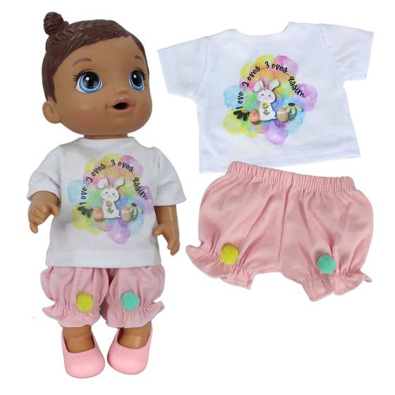 Imagem de Kit roupa boneca para baby alive - conjunto páscoa - casinha 4