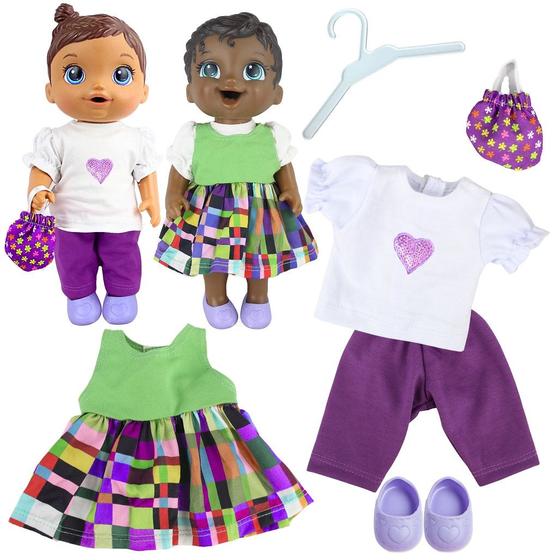 Imagem de Kit roupa boneca para baby alive - look love - 6 pçs