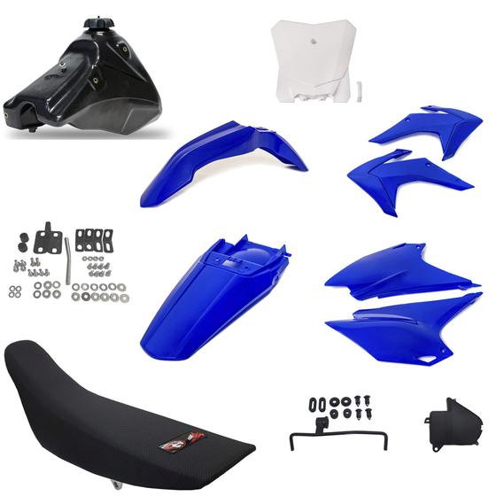 Imagem de Kit roupa crf 230 adaptável xr200 tornado bros xtz amx com number