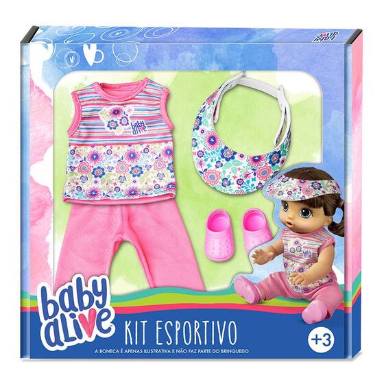 Kit Roupa de Boneca Baby Alive Hasbro Original Esportivo - Roupa de ...