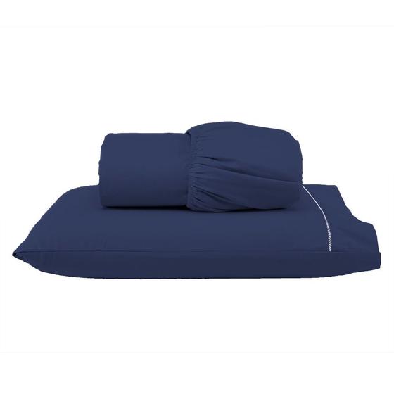 Imagem de Kit Roupa de Cama Solteiro 2 Peças 400 Fios Toque Suave