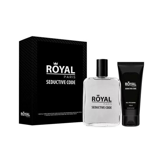 Imagem de KIT ROYAL PARIS SEDUCTIVE CODE Colônia Masculina 100ml + Gel Pós Barba 100ml