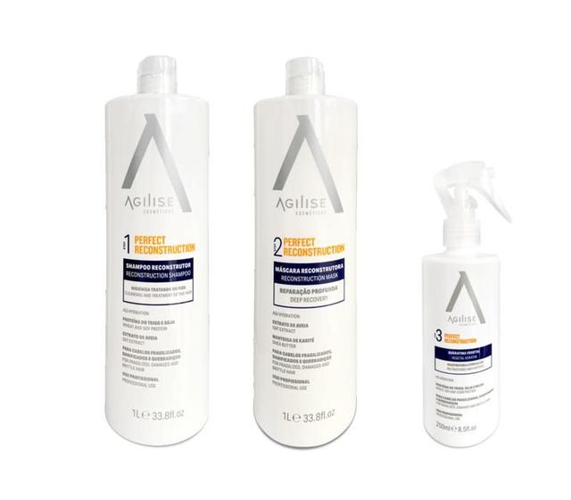 Imagem de Kit rp - reconstrução profunda (shampoo 1l  reconstrutor 1l  queratina 250ml)