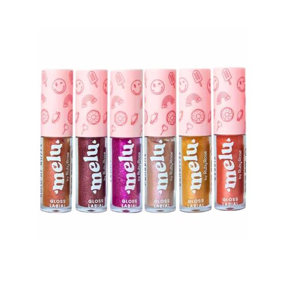 Imagem de Kit Ruby Rose Melu Gloss Labial Com 6 Cores