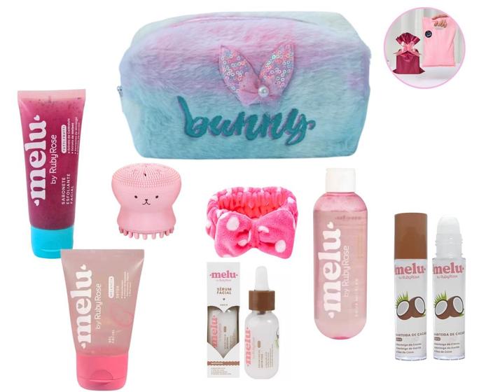 Imagem de Kit Ruby Rose Melu Skincare Com Necessaire Ganha Embalagem P