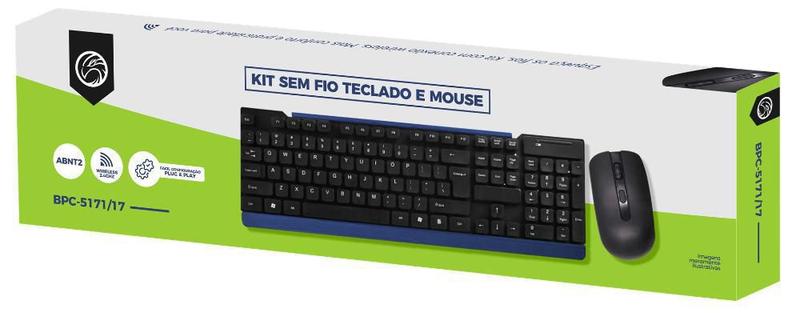 Kit Teclado e Mouse Bpc-5271/17 Brazil Pc