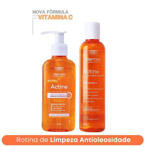 Imagem de Kit Sabonete Facial 140 Actine + Tônico Adstringente Facial Actine 190ml