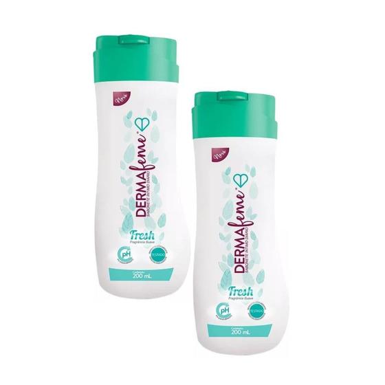 Imagem de KIT SABONETE ÍNTIMO DERMAFEME FRESH 2UN 200ml - Cimed