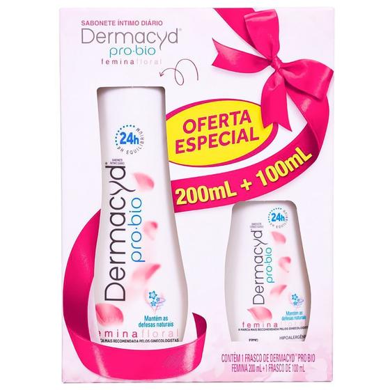 Imagem de Kit Sabonete Liquido Dermacyd Femina Floral  200ml + 100ml