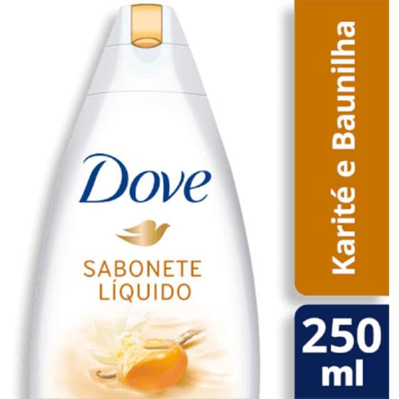 Imagem de kit sabonete liquido dove 250 ml karite e baunilha c/6 unds