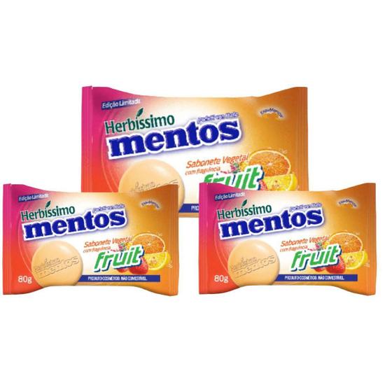 Imagem de Kit Sabonete Vegetal Herbissimo Mentos Fruit 80G C/3