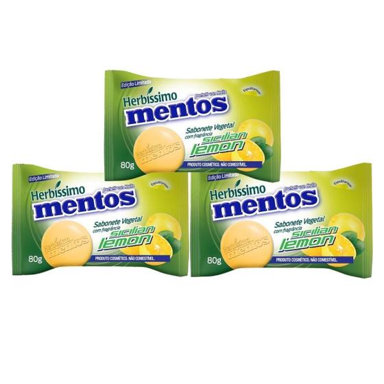 Imagem de Kit Sabonete Vegetal Herbissimo Mentos Sicilian Lemon 80G