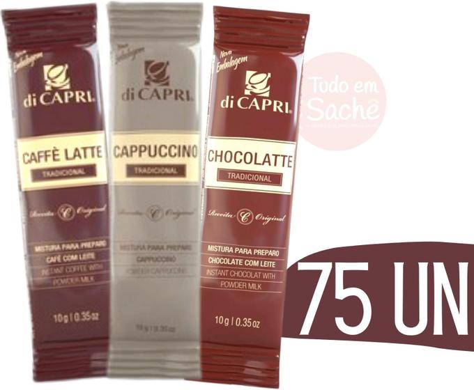 Imagem de Kit Sachê Di Capri Chocolate + Cappuccino + Café C Leite 75U