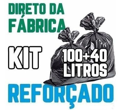 Imagem de Kit Saco De Lixo 100un 100l E 100un 40l Preto Reforçado