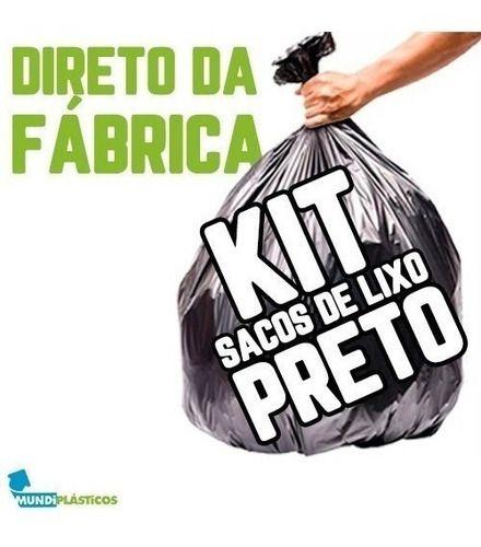 Imagem de Kit Saco De Lixo 20 + 40 Litros Reforçado Preto