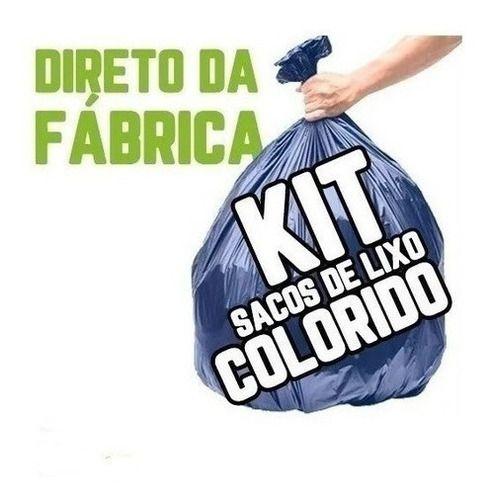 Imagem de Kit Saco De Lixo 300un De 150l Reforçadíssimo Azul