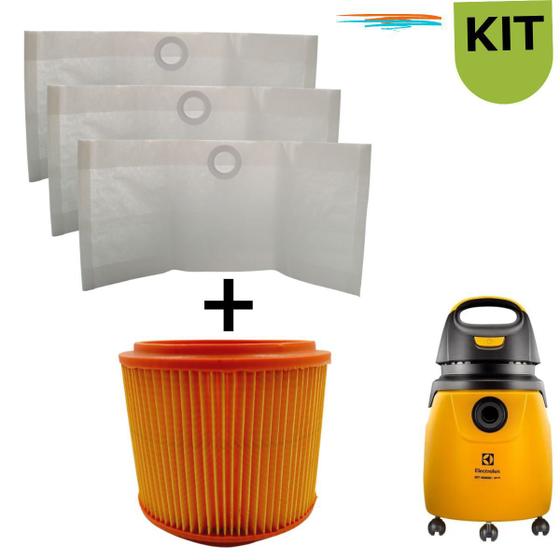 Imagem de KIT Saco e Filtro Aspirador Electrolux GT30N GT3000 Novo PRO