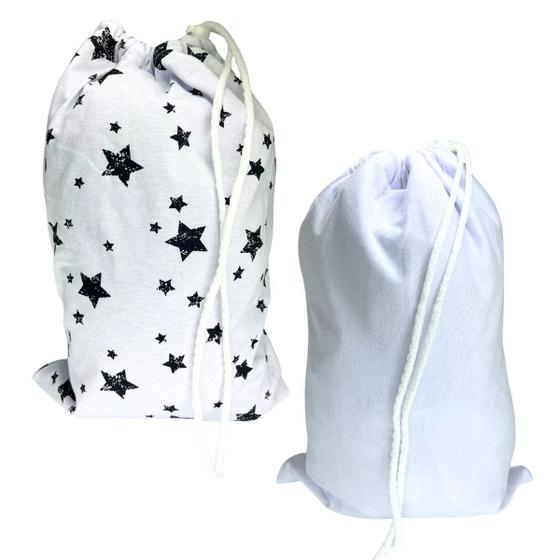 Imagem de Kit Saco Impermeável Roupa Molhada Bebê Infantil Estrela 2un