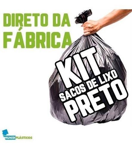 Imagem de Kit Saco Lixo 100lts 100un Reforçadíssimo + 200un Reforçado