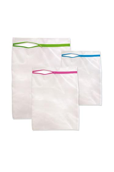 Imagem de Kit Saco para Lavar Roupa Plast-Leo com 3 Peças Branco