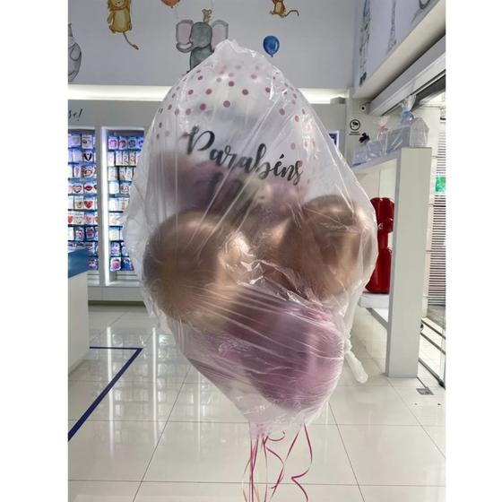 Imagem de kit Saco para Transporte de Balões 1,10x1,50 10 20 30 40 50 UNIDADES baloes balao