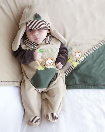 Imagem de Kit Saída De Maternidade Bebe Menino Safari Plush Algodão