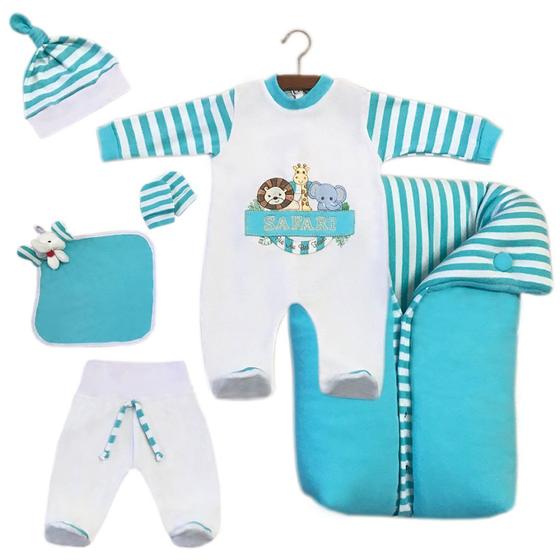 Imagem de Kit saída de maternidade de bebê principe e princesa roupinha em algodão meia estação e inverno super elegante