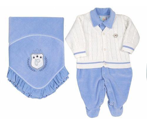 Kit Saida Maternidade Plush Paraiso Bebê Menino Creme 7053 Menor preço em Kit Saida Maternidade Plush Paraiso Bebê Menino Creme 7053