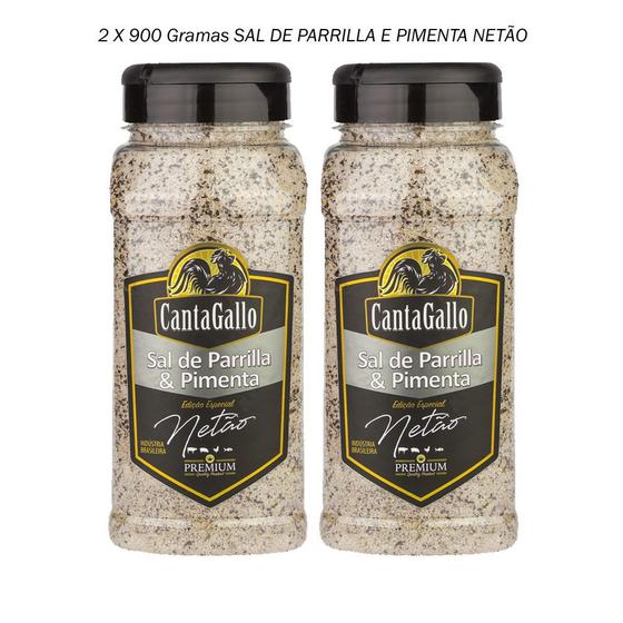 Kit Sal de Parrilla e Pimenta Netão Cantagallo 2x900g Menor preço em Kit Sal de Parrilla e Pimenta Netão Cantagallo 2x900g