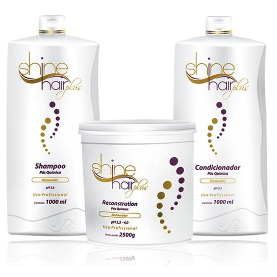 Kit Salão Shine Hair Hidratação Profunda Pós Química 2,5 Kg Kit de