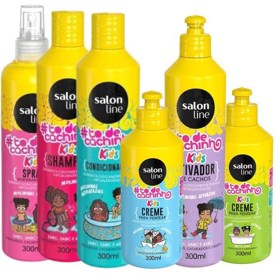 Kit Salon Line Infantil To De Cachinho Kids Molinha 6 Intens Kit De Tratamento Para Cabelos Magazine Luiza
