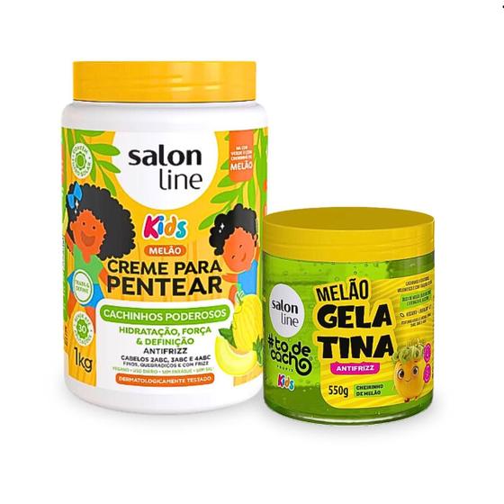 Imagem de Kit Salon line Kids Melão Cr. Pentear+Gelatina