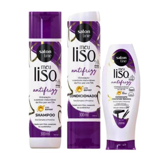 Imagem de Kit Salon Line Meu Liso Antifrizz Liss Expert C/3