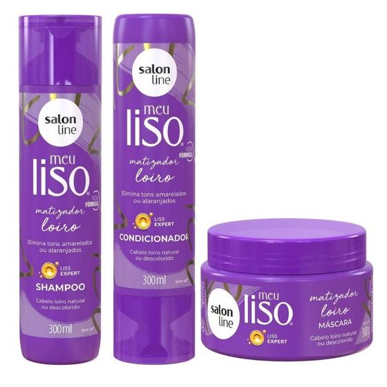 Imagem de Kit Salon Line Meu Liso Matizador Loiro C/3