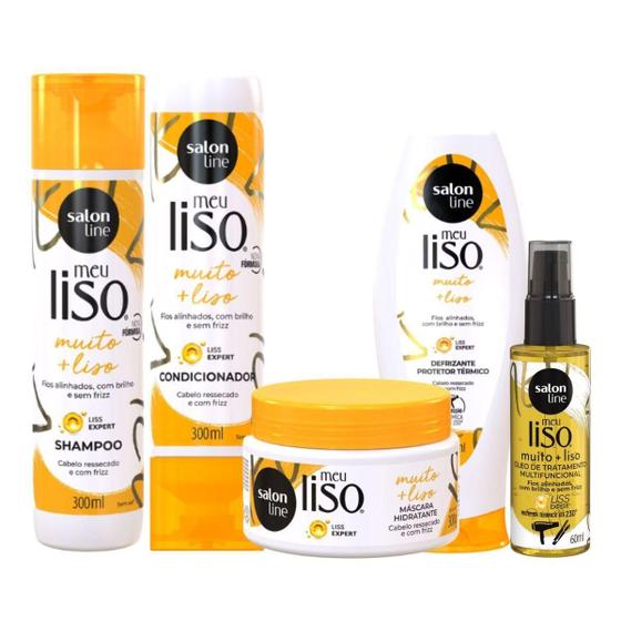 Imagem de Kit Salon Line Meu Liso Muito + Liso Com 5