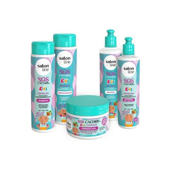 Kit Salon Line S O S Cachos Kids Infantil Definicao 5 Itens Super Oferta No Magalu Magazine Luiza