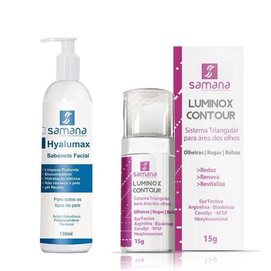 Imagem de Kit Samana Hyalumax Sab. Facial 150ml + Luminox Contour 15g