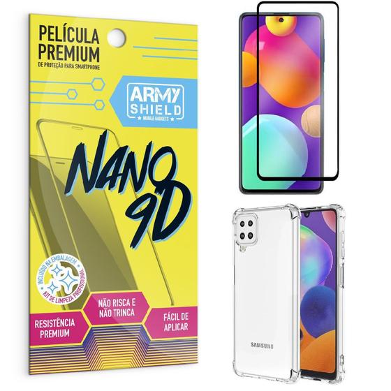 Imagem de Kit Samsung M62 Película Premium Nano 9D + Capa Anti Impacto - Armyshield