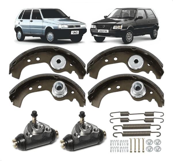 Imagem de Kit Sapata Lona Cilindro Freio Tras Uno Mille 1985 A 2008