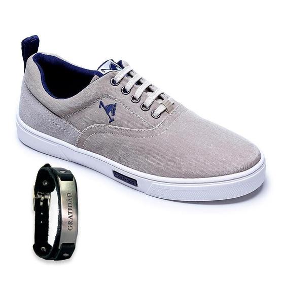 Imagem de Kit Sapatênis Polo Joy + Pulseira Masculina Estilo Moderno