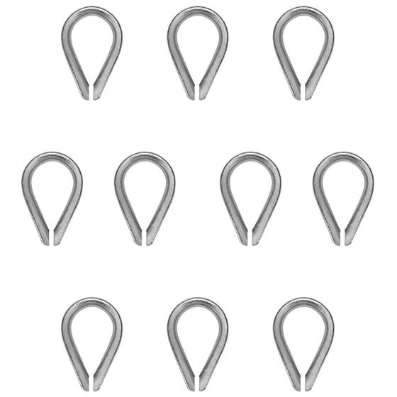 Imagem de Kit Sapatilha Para Cabo De Aço 1/2'' - 8,0006 (Com 10 Unidades) - Nord