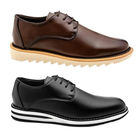 Imagem de Kit Sapatos Casual Derby +  Casual Derby Tratorado