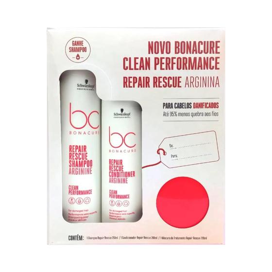 Imagem de Kit Schwarzkopf Professional BC Bonacure Clean Performance Repair Rescure Trio (3 Produtos)