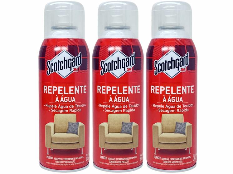 Imagem de Kit Scotchgard 3M Protetor Spray Impermeabilizante Para Tecidos Original 353ML 3 Unidades