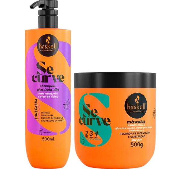 Imagem de Kit Se Curve Shampoo + Máscara Hidronutrição 500ml Haskell