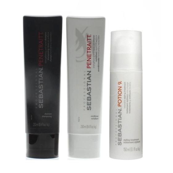 Imagem de Kit Sebastian Penetraitt Shampoo 250ml e Condicionador 250ml + Potion 9 150ml