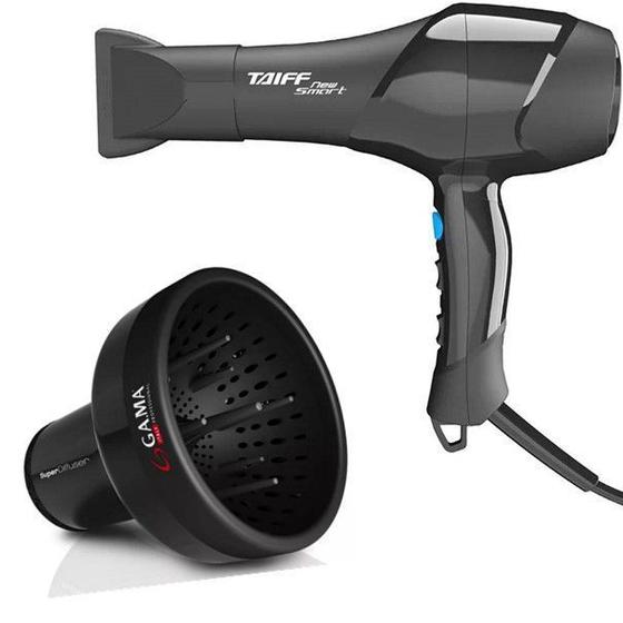 Imagem de Kit - secador de cabelo profissional taiff new smart 1700w 127v + difusor de ar universal gama