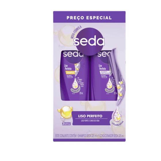 Imagem de Kit Seda Shampoo E Condicionador Liso Perfeito