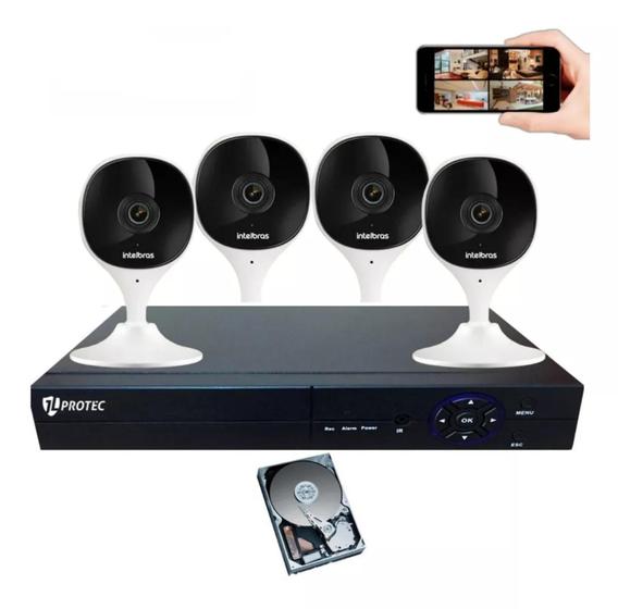 Imagem de Kit Segurança Câmeras Mibo Wifi Imx C Intelbras Dvr Protec