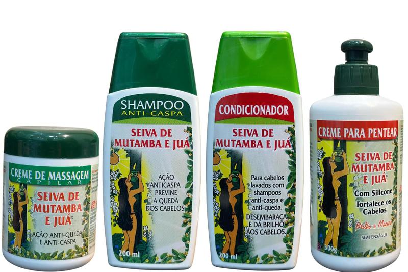 Imagem de Kit Seiva De Mutamba E Juá - Sh Cond Cr Pentear Cr Massagem